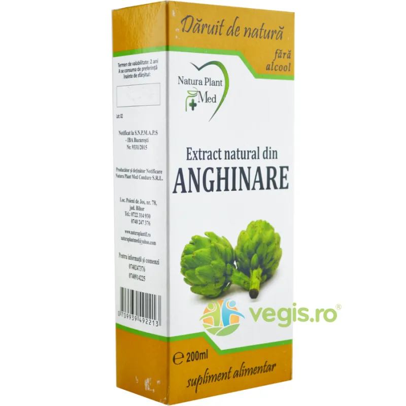 Extract Natural din Anghinare fara Alcool 200ml NATURA PLANT IF — preț și oferte