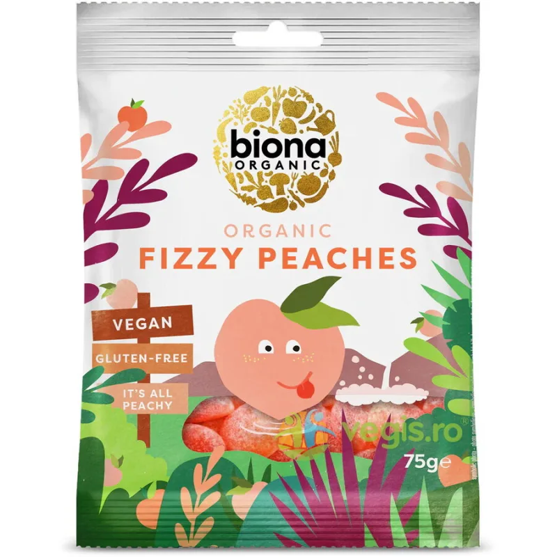 Jeleuri cu Aroma de Piersici Ecologice/Bio 75g BIONA — preț și oferte