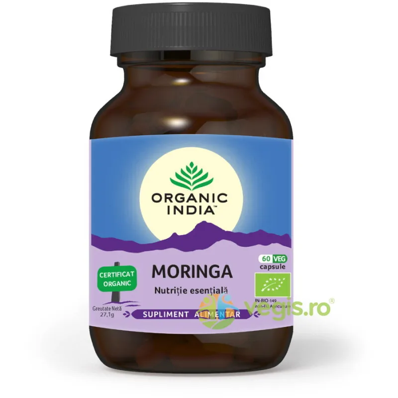 Moringa Ecologica/Bio 60cps ORGANIC INDIA — preț și oferte