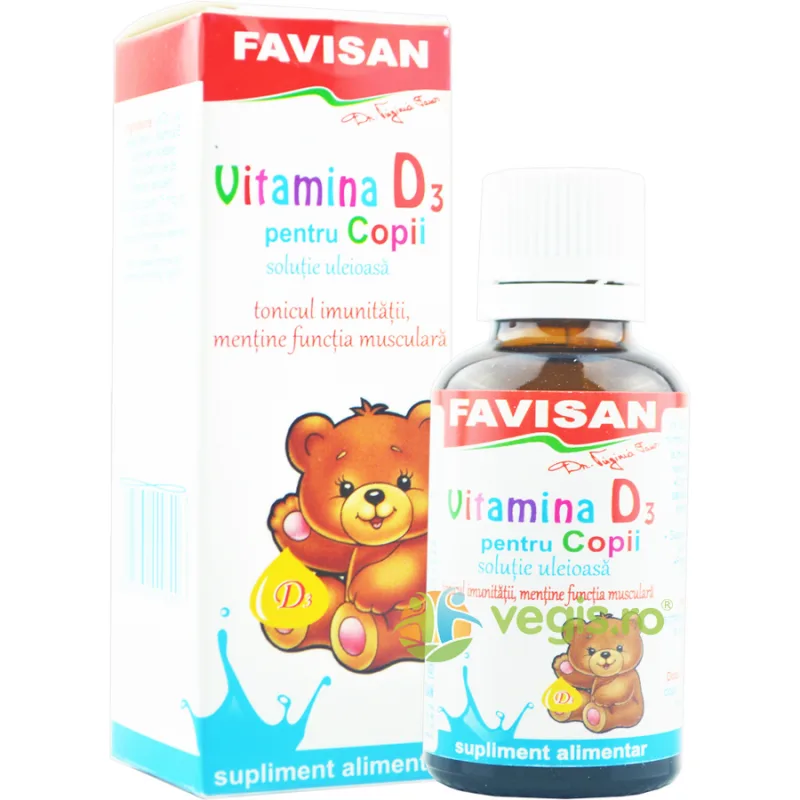 Vitamina D3 pentru Copii Solutie Uleioasa 30ml Favisan — preț și oferte