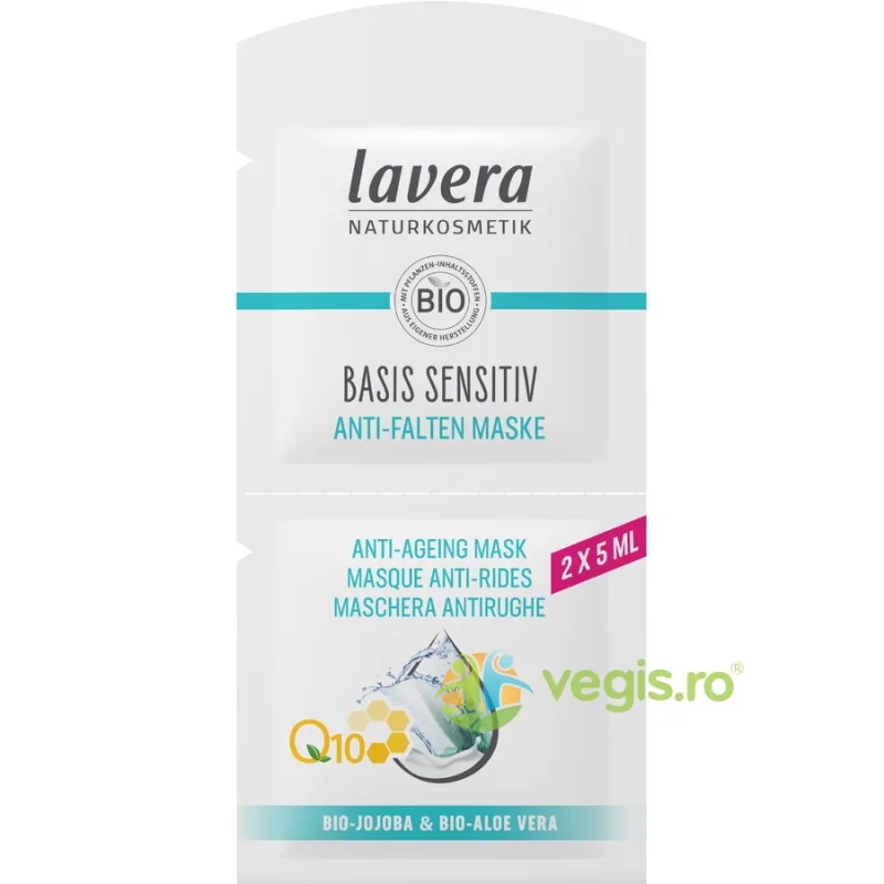 Masca Antirid pentru Toate Tipurile de Ten Coenzima Q10 Basis Sensitiv 2x5ml LAVERA — preț și oferte