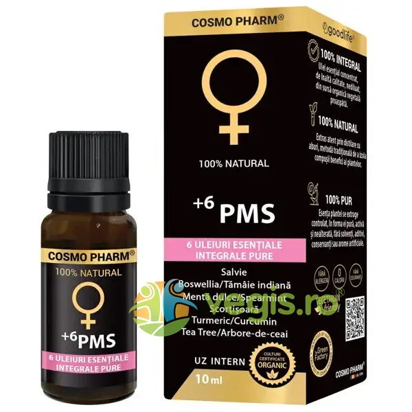 +6 PMS/Hormonal Balance (6 Uleiuri Esentiale Integrale) 10ml COSMO PHARM — preț și oferte