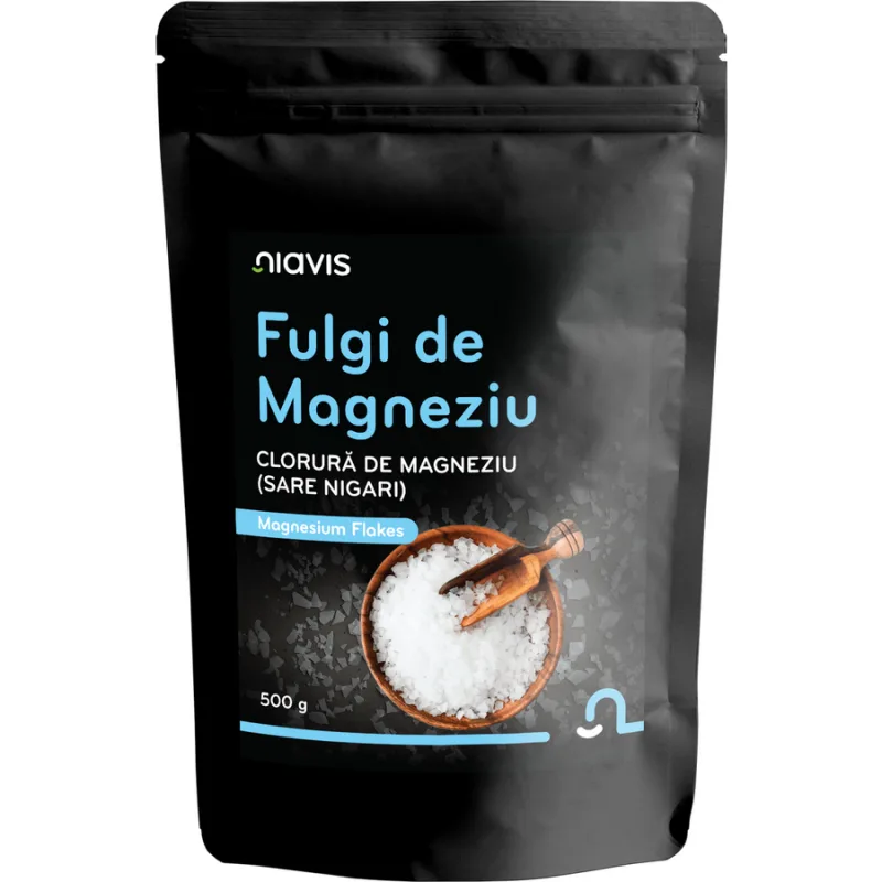 Fulgi de Magneziu pentru Baie (Clorura de Magneziu/Sare Nigari) 500g NIAVIS — preț și oferte