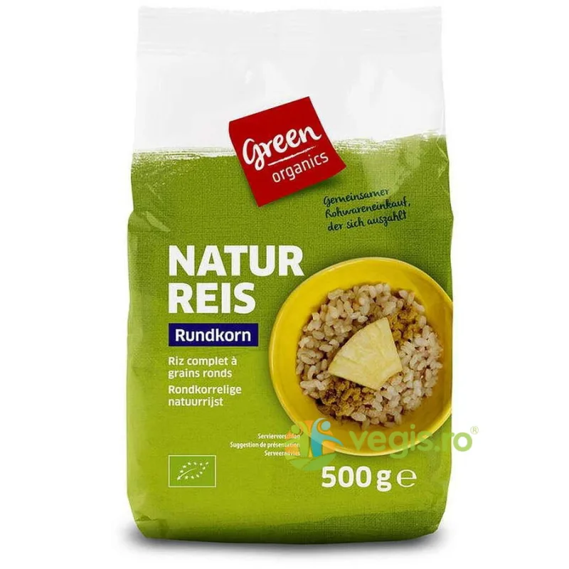 Orez Brun cu Bob Rotund Ecologic/Bio 500g Green Organics — preț și oferte
