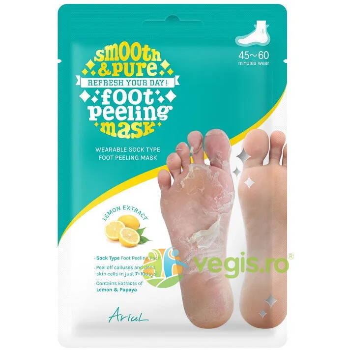 Sosete Exfoliante cu Uree si Acizi Naturali 1 pereche ARIUL — preț și oferte