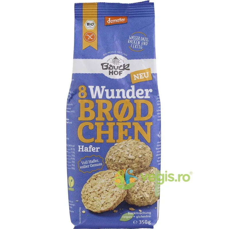 Mix pentru Chifle cu Ovaz fara Gluten Ecologic/Bio 350g BAUCKHOF — preț și oferte