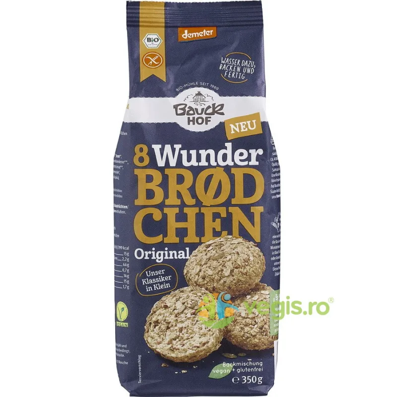Mix pentru Chifle Original fara Gluten Ecologic/Bio 350g BAUCKHOF — preț și oferte