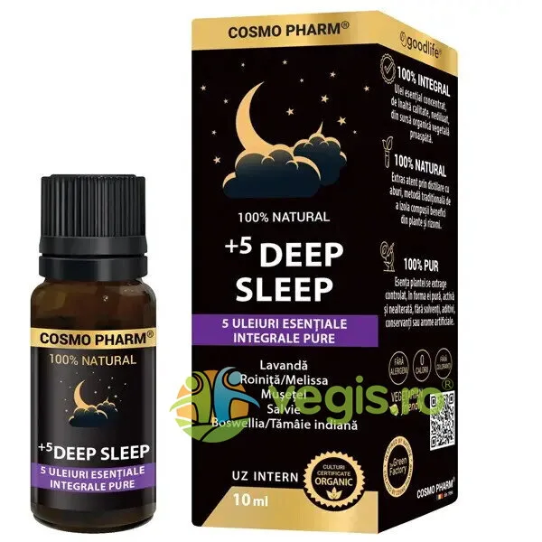 +5 Deep Sleep (5 Uleiuri Esentiale Integrale Pure) 10ml COSMO PHARM — preț și oferte
