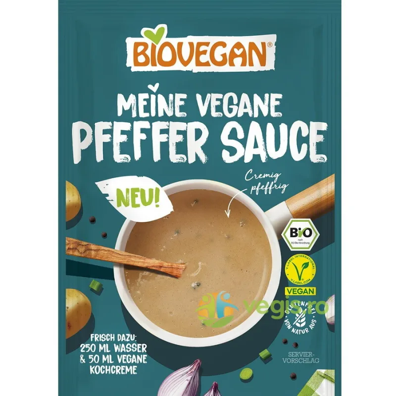 Mix pentru Sos de Piper fara Gluten Ecologic/Bio 35g Biovegan — preț și oferte
