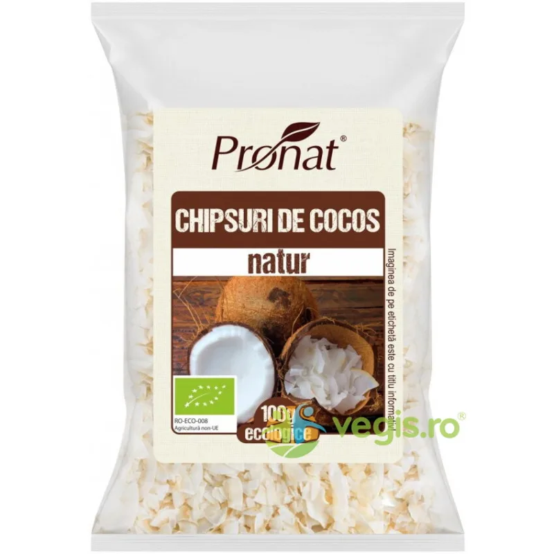 Chips-uri din Nuca de Cocos Natur Ecologice/Bio 100g PRONAT — preț și oferte