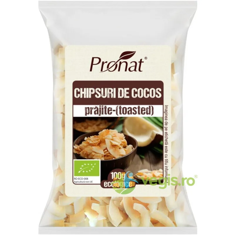 Chips-uri din Nuca de Cocos Prajite Ecologice/Bio 100g PRONAT — preț și oferte