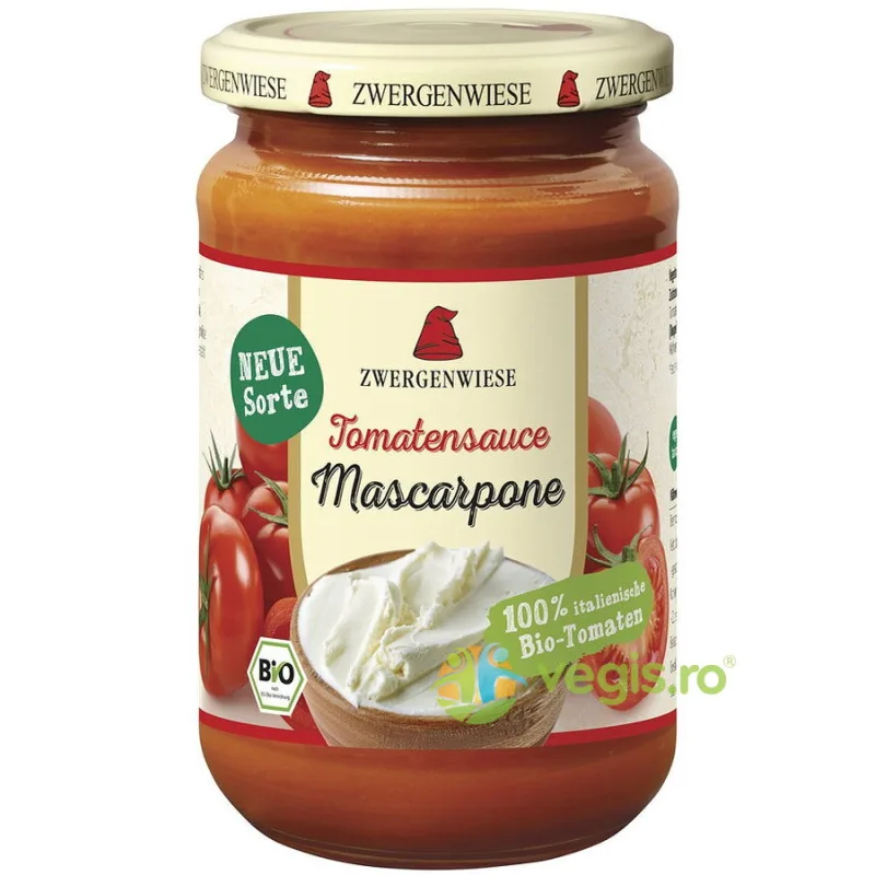 Sos de Tomate cu Mascarpone Ecologic/Bio 340ml ZWERGENWIESE — preț și oferte