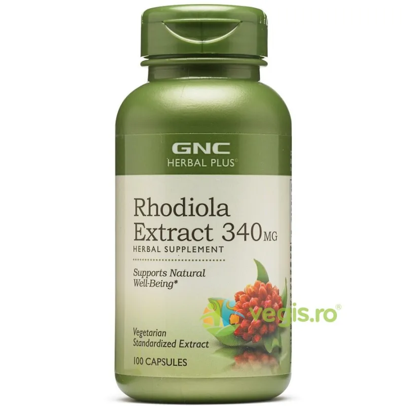 Rhodiola (Extract de Rodiola) Herbal Plus 340mg 100cps GNC — preț și oferte