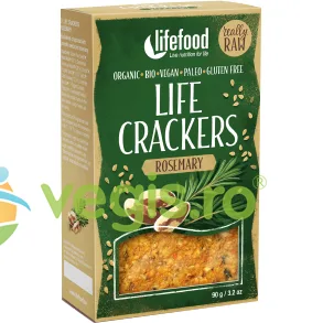 Crackers cu Rozmarin Raw fara Gluten Ecologici/Bio 90g LIFEFOOD — preț și oferte