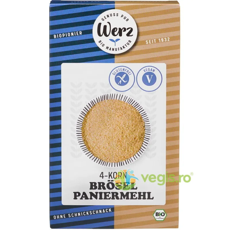 Pesmet din 4 Cereale fara Gluten Ecologic/Bio 200g WERZ — preț și oferte