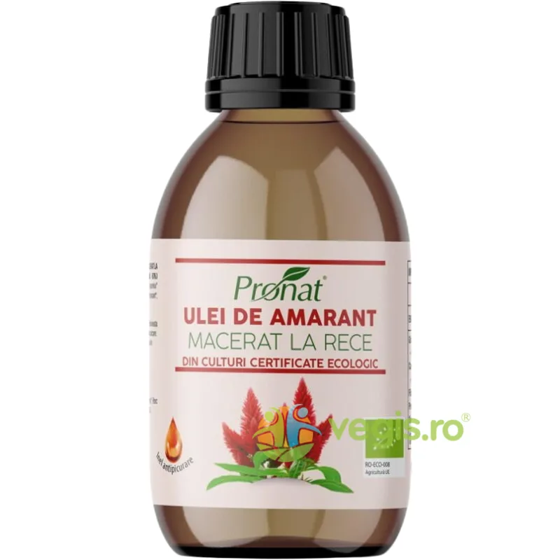 Ulei din Seminte de Amarant Macerat la Rece Ecologic/Bio 100ml PRONAT — preț și oferte