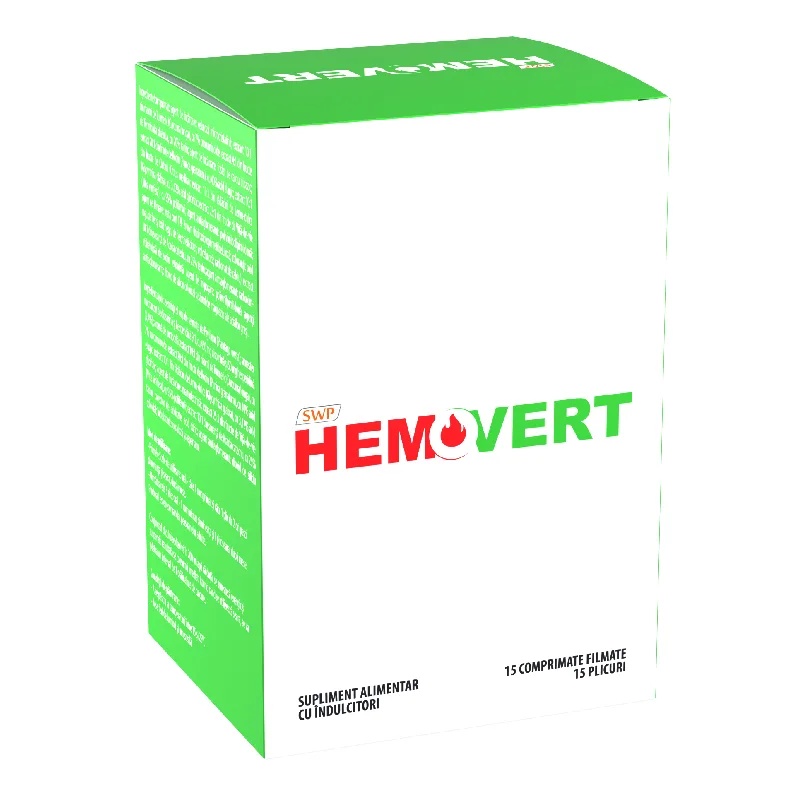 Hemovert, 15 plicuri + 15 comprimate filmate, Sun Wave Pharma — preț și oferte