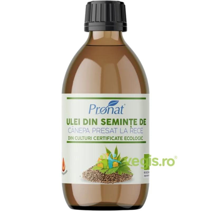 Ulei din Seminte de Canepa Presat la Rece Ecologic/Bio 250ml PRONAT — preț și oferte