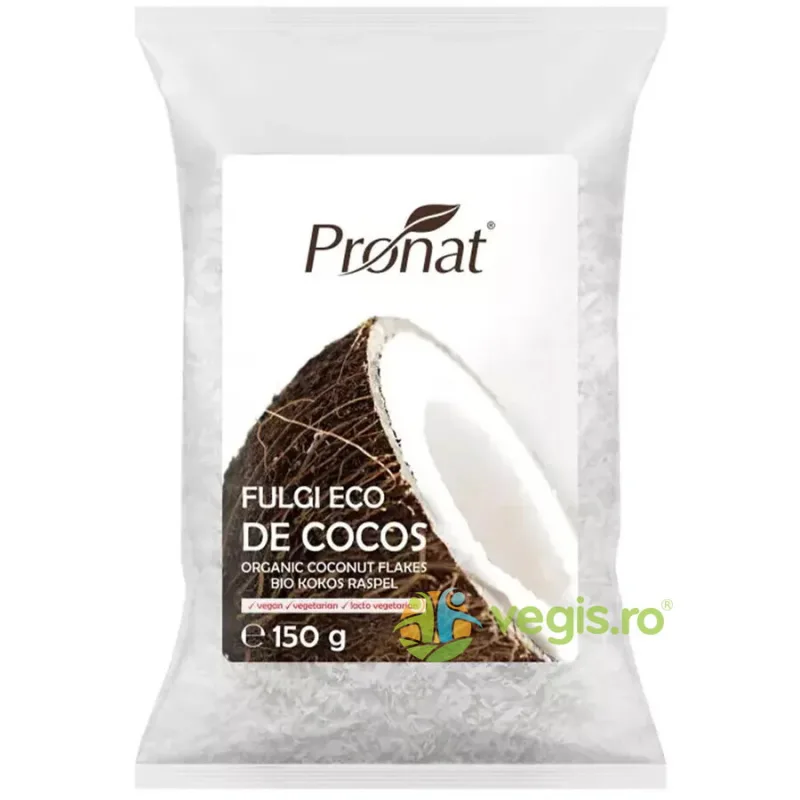 Fulgi de Cocos Ecologici/Bio 150g PRONAT — preț și oferte
