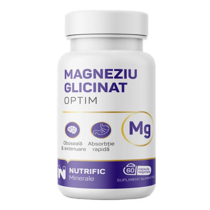 Magneziu glicinat, 60 capsule, Nutrific — preț și oferte