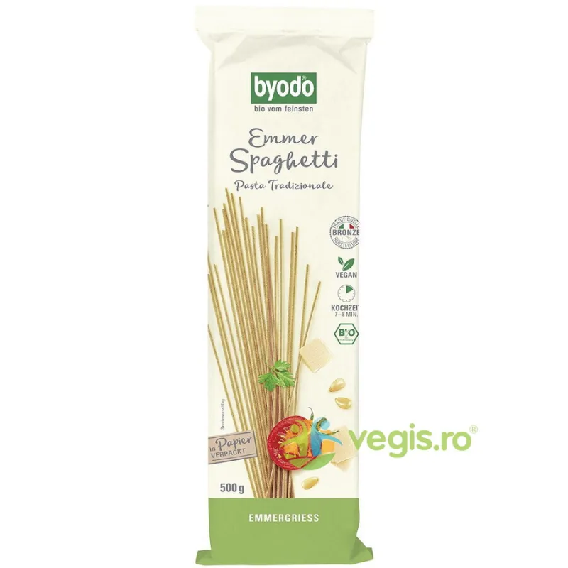 Spaghetti din Grau Emmer Ecologice/Bio 500g BYODO — preț și oferte