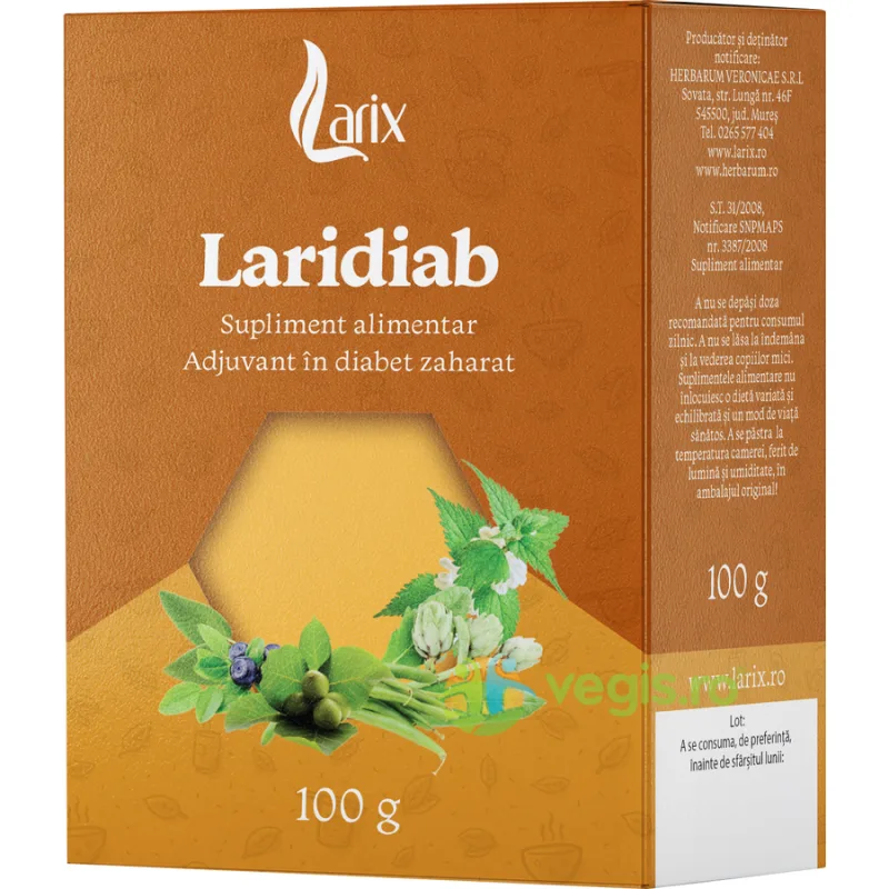Ceai Laridiab 100g Larix — preț și oferte