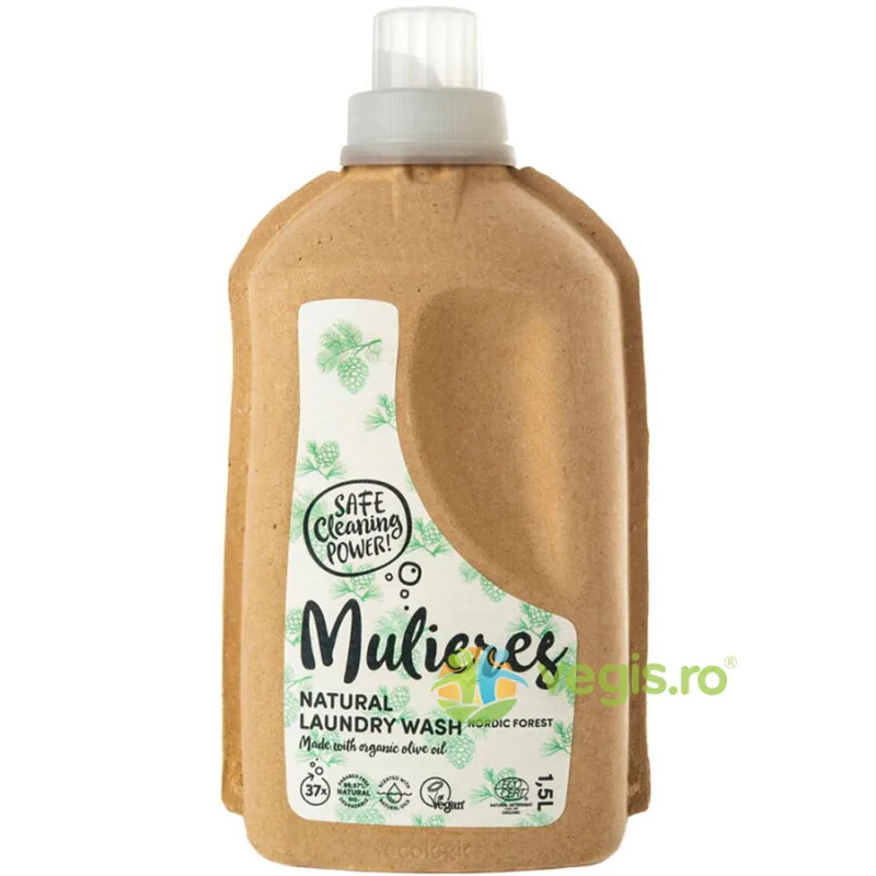 Detergent pentru Rufe cu 99% Ingrediente Naturale Nordic Forest 1.5L MULIERES — preț și oferte