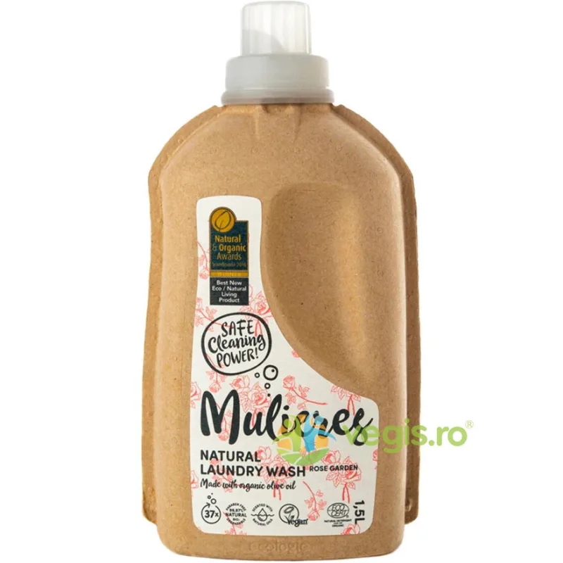 Detergent pentru Rufe cu 99% Ingrediente Naturale Rose Garden 1.5L MULIERES — preț și oferte