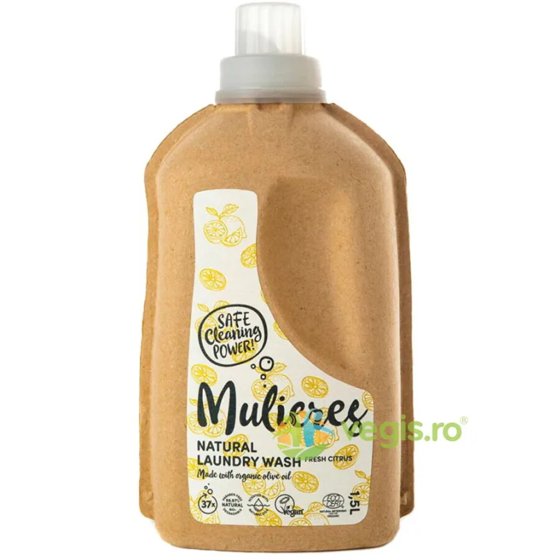 Detergent pentru Rufe cu 99% Ingrediente Naturale Fresh Citrus 1.5L MULIERES — preț și oferte