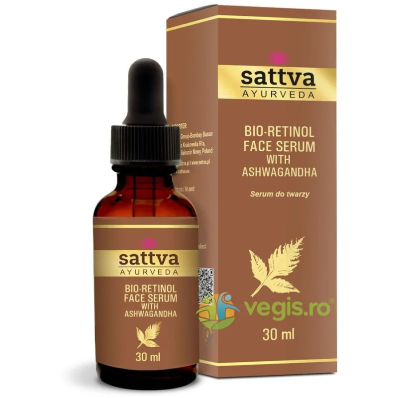 Ser cu Retinol si Ashwagandha (Ginseng Indian) 30ml Sattva Ayurveda — preț și oferte