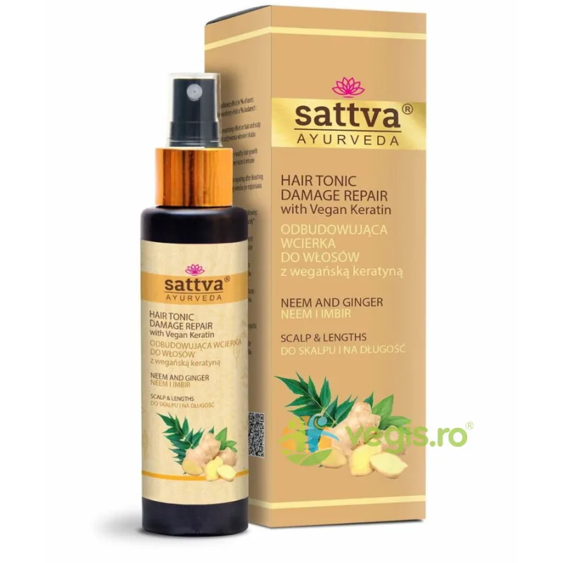 Tratament pentru Scalp si Par cu Neem si Ghimbir 100ml Sattva Ayurveda — preț și oferte