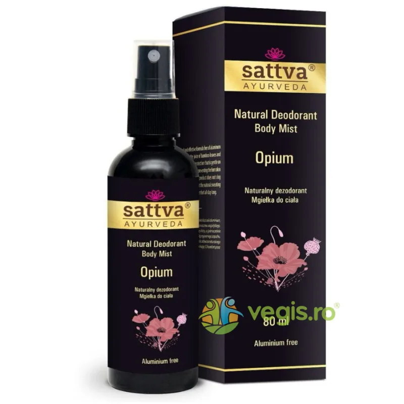 Deodorant Spray fara Aluminiu Opium 80ml Sattva Ayurveda — preț și oferte