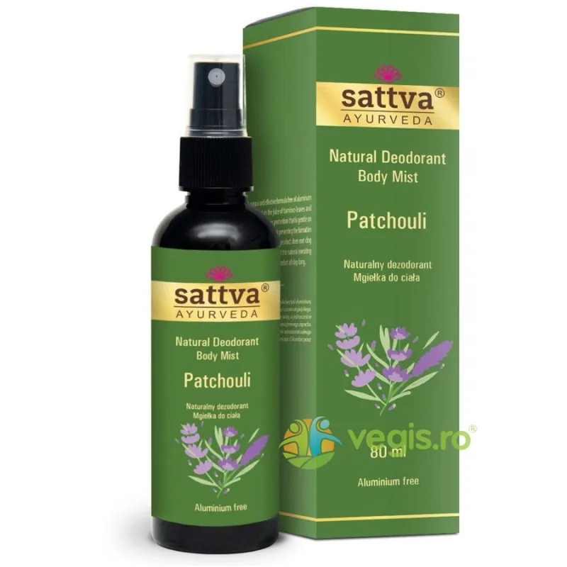 Deodorant Spray fara Aluminiu cu Ulei de Patchouli 80ml Sattva Ayurveda — preț și oferte