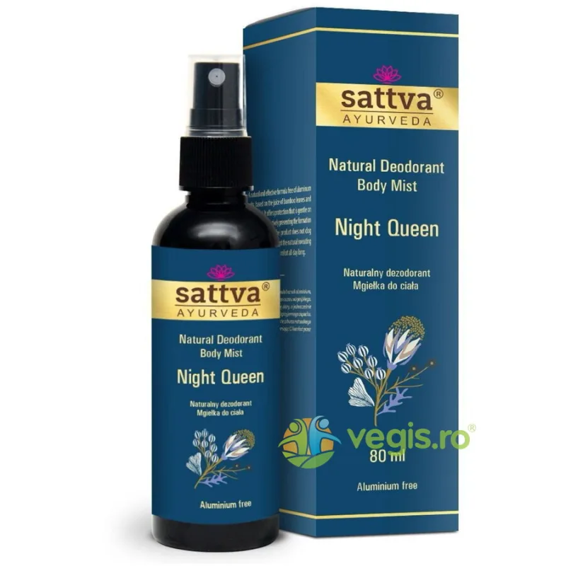 Deodorant Spray fara Aluminiu Night Queen 80ml Sattva Ayurveda — preț și oferte