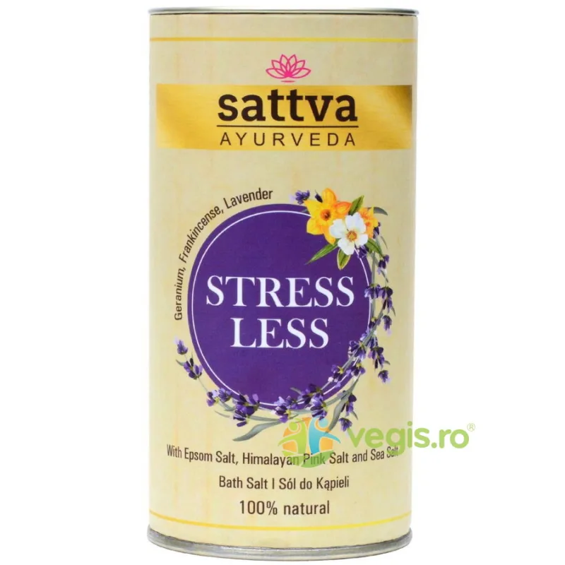 Sare de Baie Antistres cu Sare Epsom Stress Less 300g Sattva Ayurveda — preț și oferte