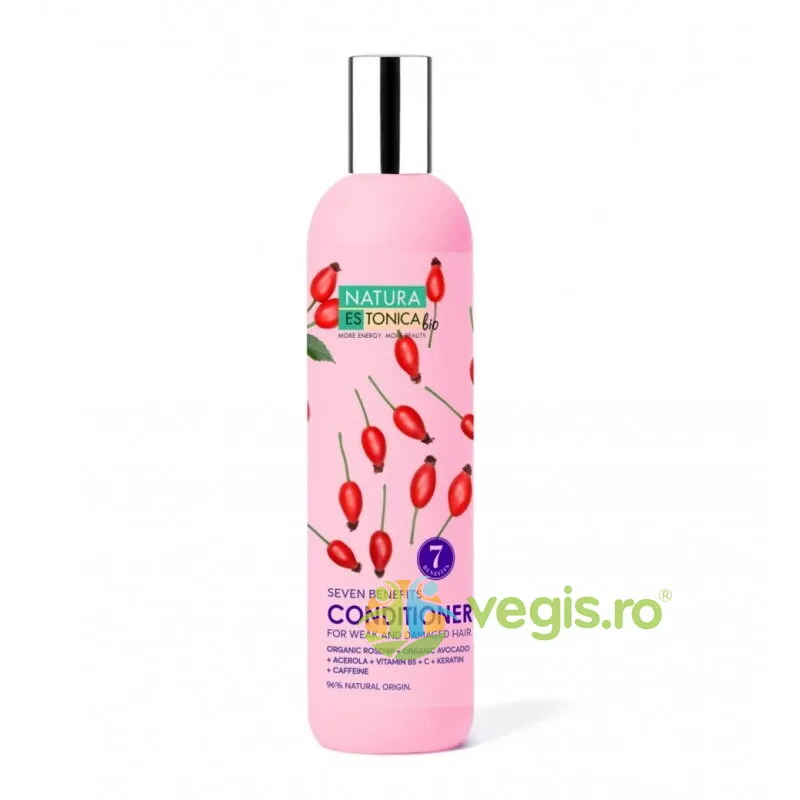 Balsam de Par cu Macese, Vitamina B5 si Cafeina Seven Benefits 400ml NATURA ESTONICA — preț și oferte