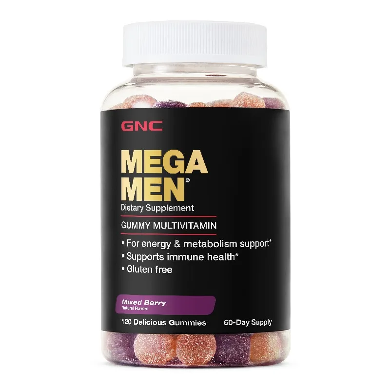 Multivitamine Jeleuri pentru Barbati, Mega Men® Gummy Multivitamin, 120 Jeleuri, GNC GENERAL NUTRITION CORPORATION — preț și oferte