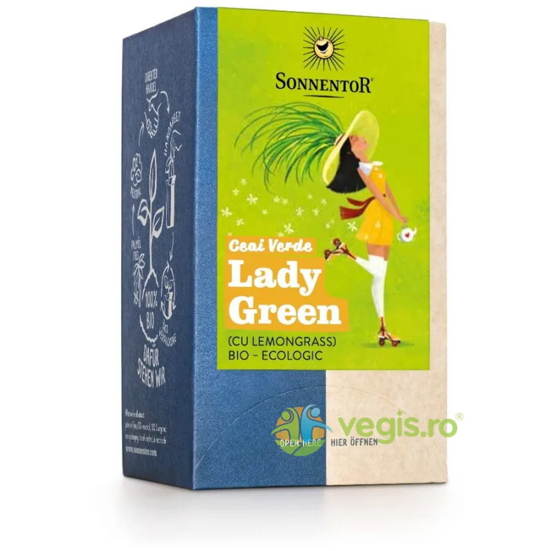 Ceai Verde cu Lemongrass Lady Green Ecologic/Bio 18dz SONNENTOR — preț și oferte