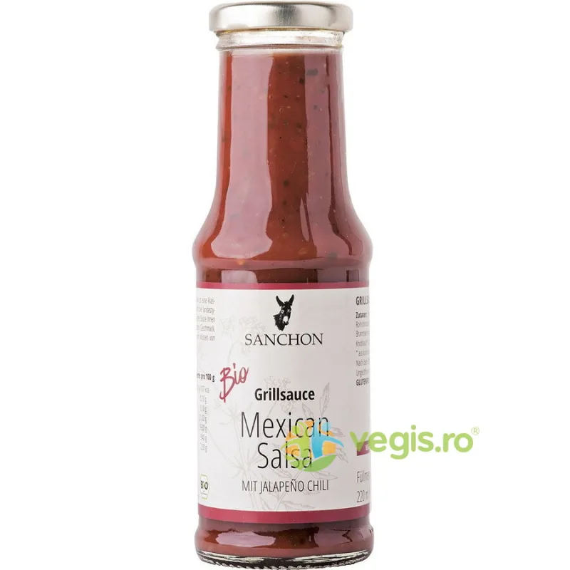 Sos pentru Gratar cu Chili Jalapeno Salsa Mexicana Ecologic/Bio 210ml SANCHON — preț și oferte