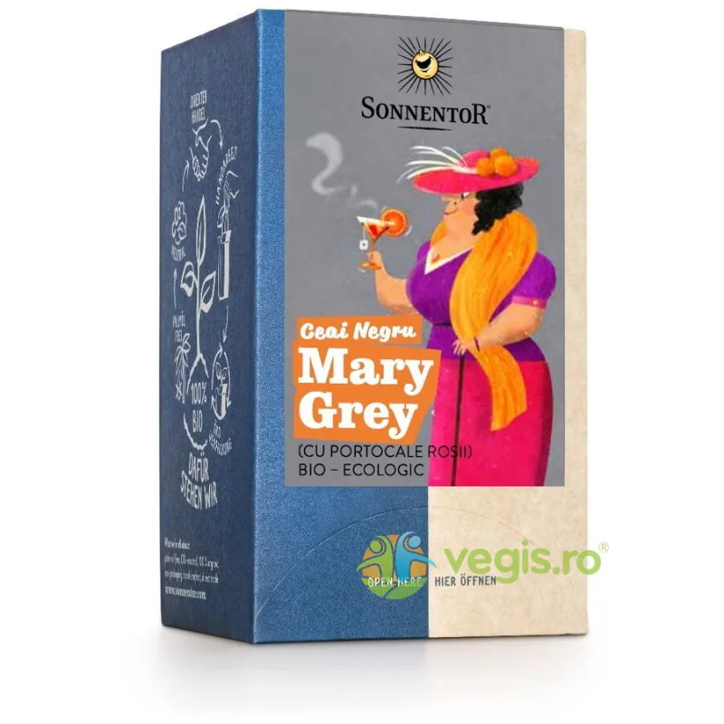 Ceai Negru cu Portocale Rosii Mary Grey Ecologic/Bio 18dz SONNENTOR — preț și oferte