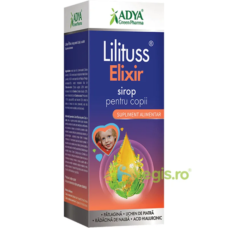 Sirop pentru Copii Lilitus Elixir 180ml Adya GreenPharma — preț și oferte
