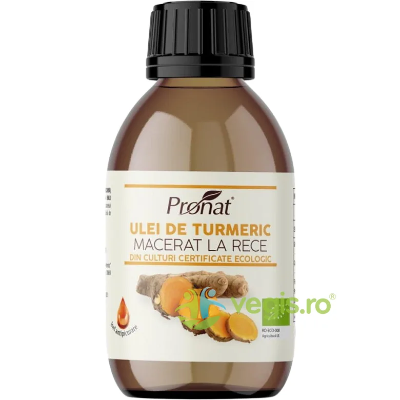 Ulei de Turmeric (Curcuma) Macerat la Rece Ecologic/Bio 100ml PRONAT — preț și oferte
