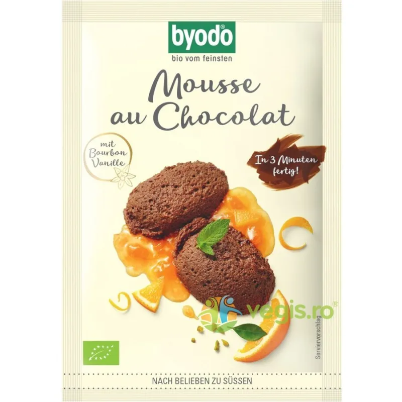 Mix pentru Mousse de Ciocolata Fara Gluten Ecologic/Bio 36g BYODO — preț și oferte