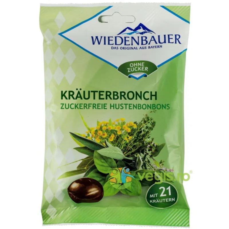 Bomboane pentru Tuse cu 21 de Plante Medicinale fara Zahar 75g WIEDENBAUER — preț și oferte