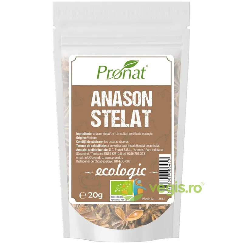 Anason Stelat Ecologic/Bio 20g PRONAT — preț și oferte