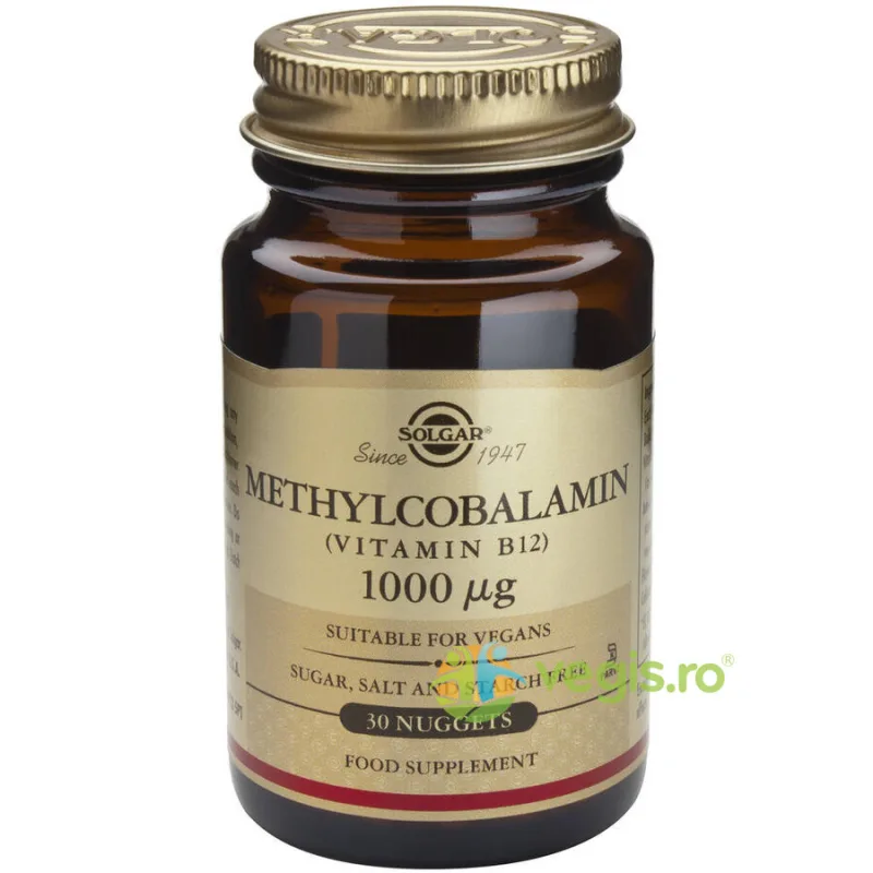 Methylcobalamin (Vitamina B12) 1000mcg 30tb sublinguale SOLGAR — preț și oferte