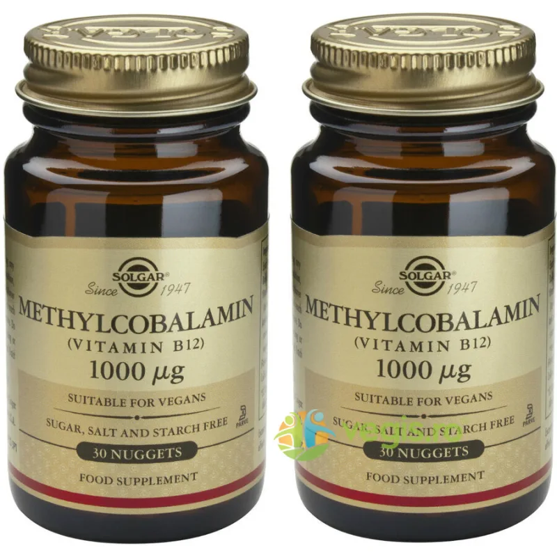 Pachet  Methylcobalamin (Vitamina B12) 1000mcg (Metilcobalamina) Sublinguale 30tb+30tb SOLGAR — preț și oferte