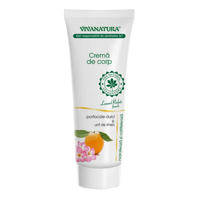 Crema de corp cu portocale si unt de shea, 250 ml, VivaNatura — preț și oferte