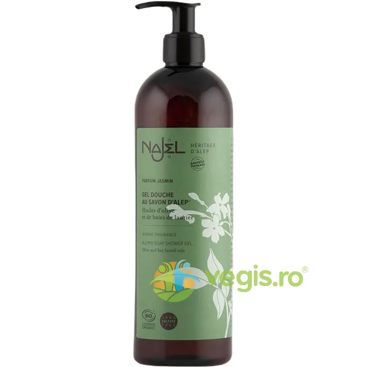 Gel de Dus cu Sapun de Alep si Iasomie Ecologic/Bio 500ml NAJEL — preț și oferte