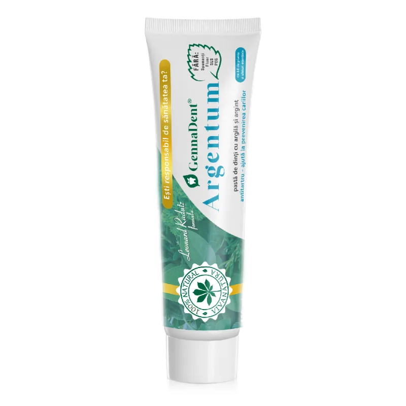 Pasta de dinti GennaDent Argentum, 150 ml, Vivanatura — preț și oferte